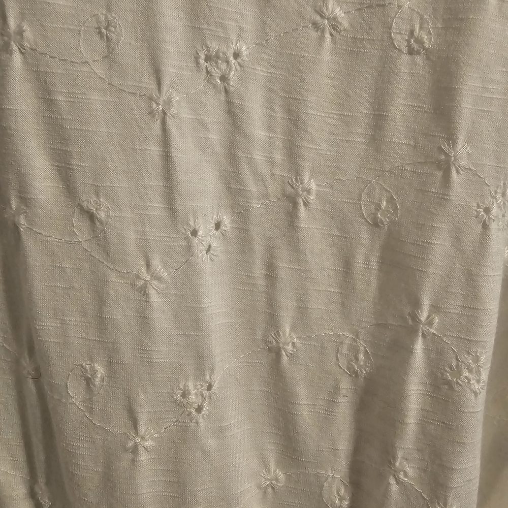 Maurices White Short Sleeve Tee with Eyelet Design - Picture 3 of 6